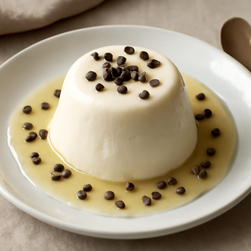 Foto di Budino cotto di albumi, panna, miele e gocce di cioccolato