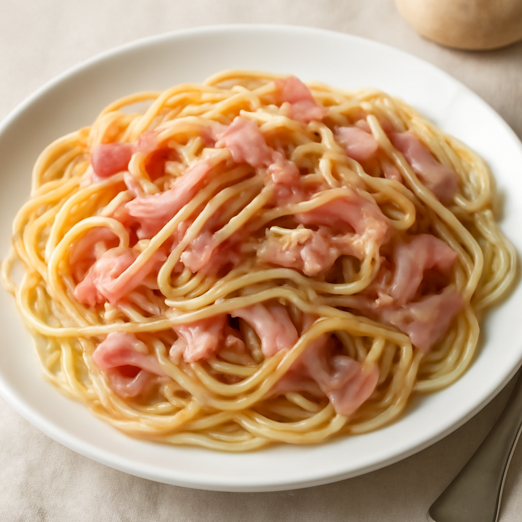 Spaghetti al prosciutto cotto