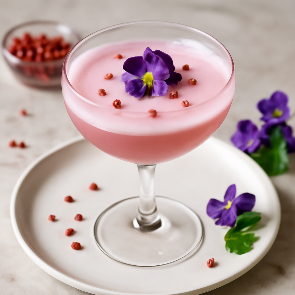 Cocktail Gin al Pepe Rosa e Violet