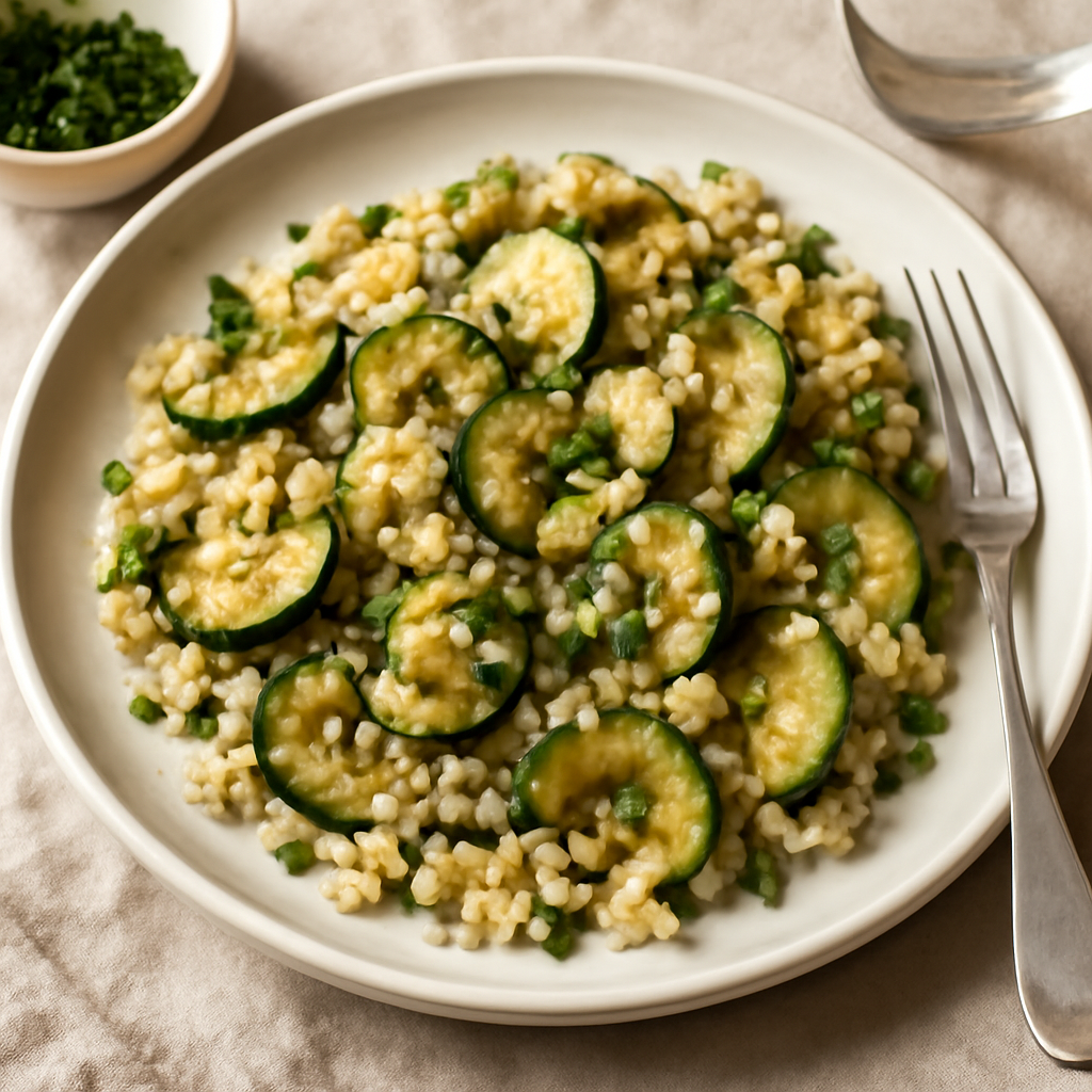 Fregola con zucchine