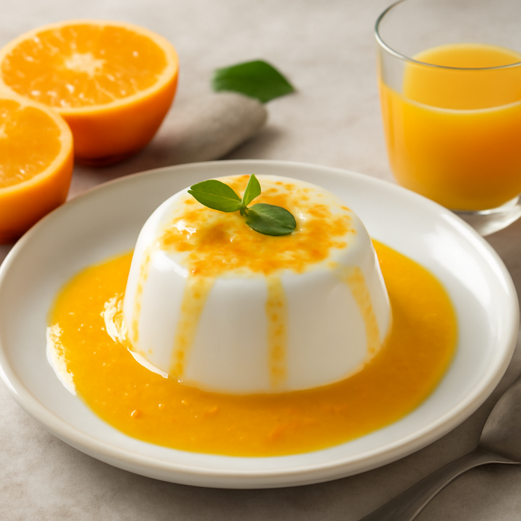 Dessert allo yogurt e succo d’arancia