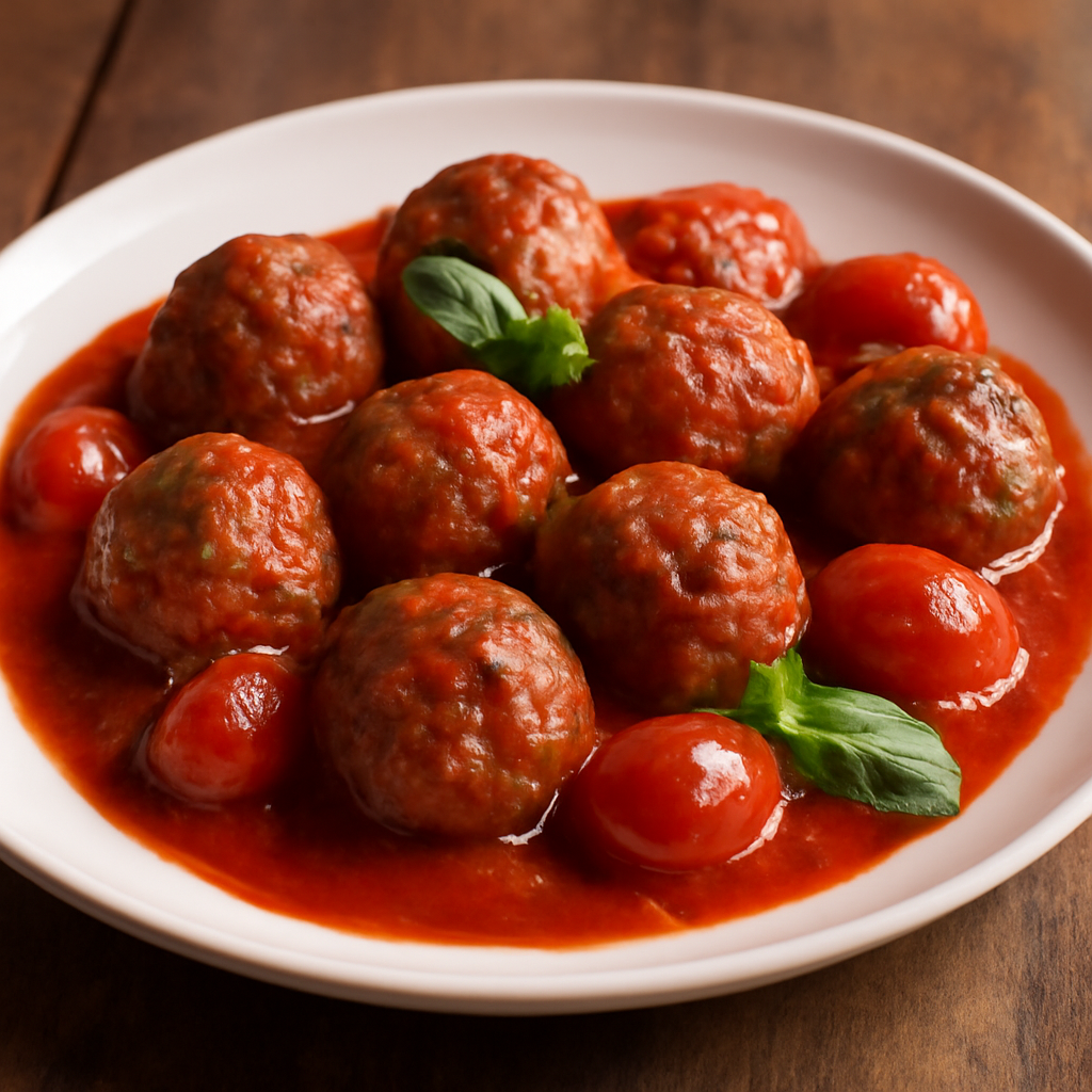 Polpette al sugo con pomodorini
