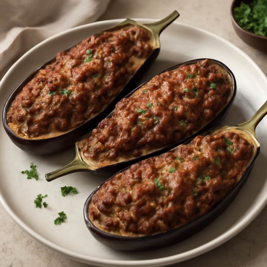 Melanzane ripiene di carne macinata