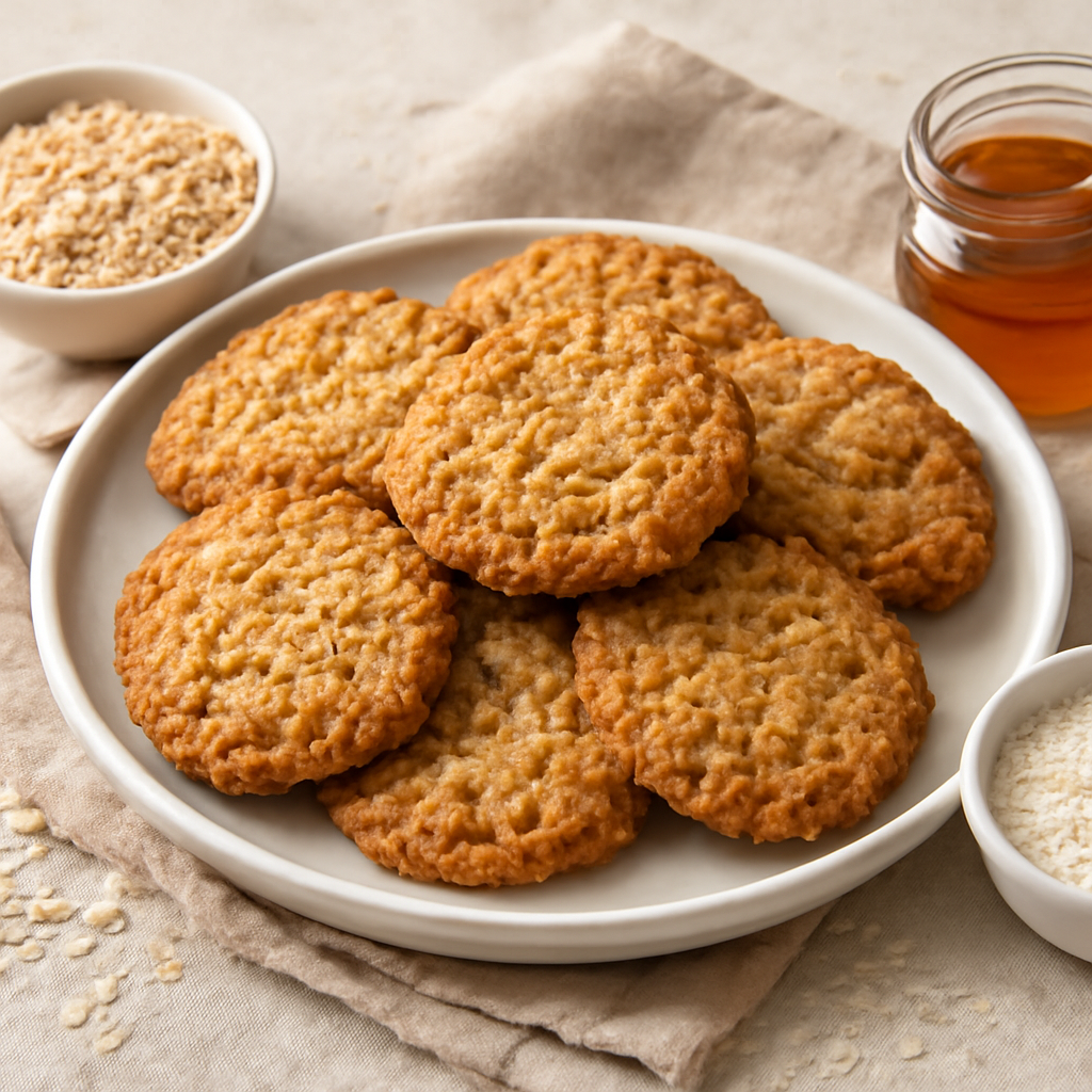 Biscotti avena, cocco e miele