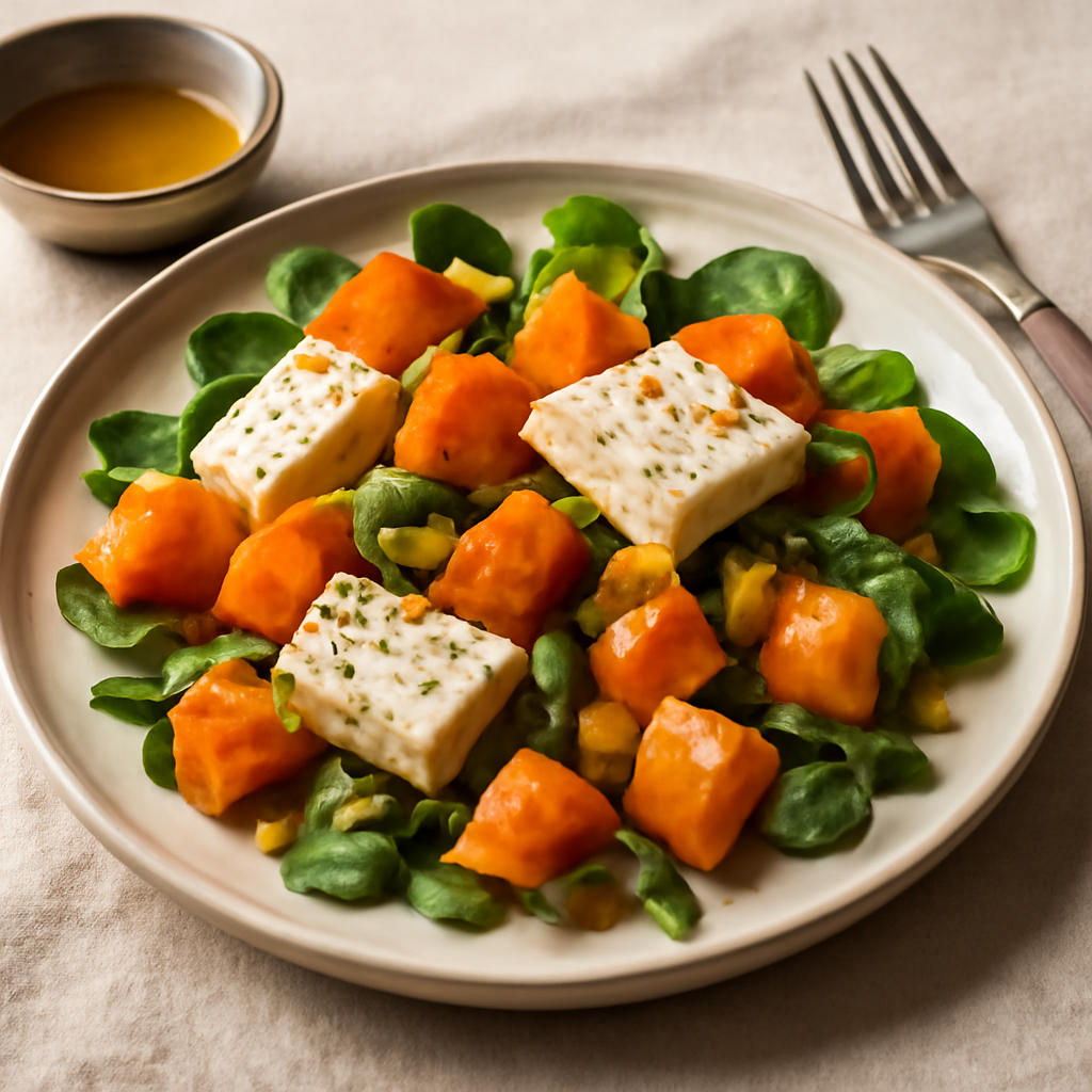 Insalata tiepida di feta e zucca