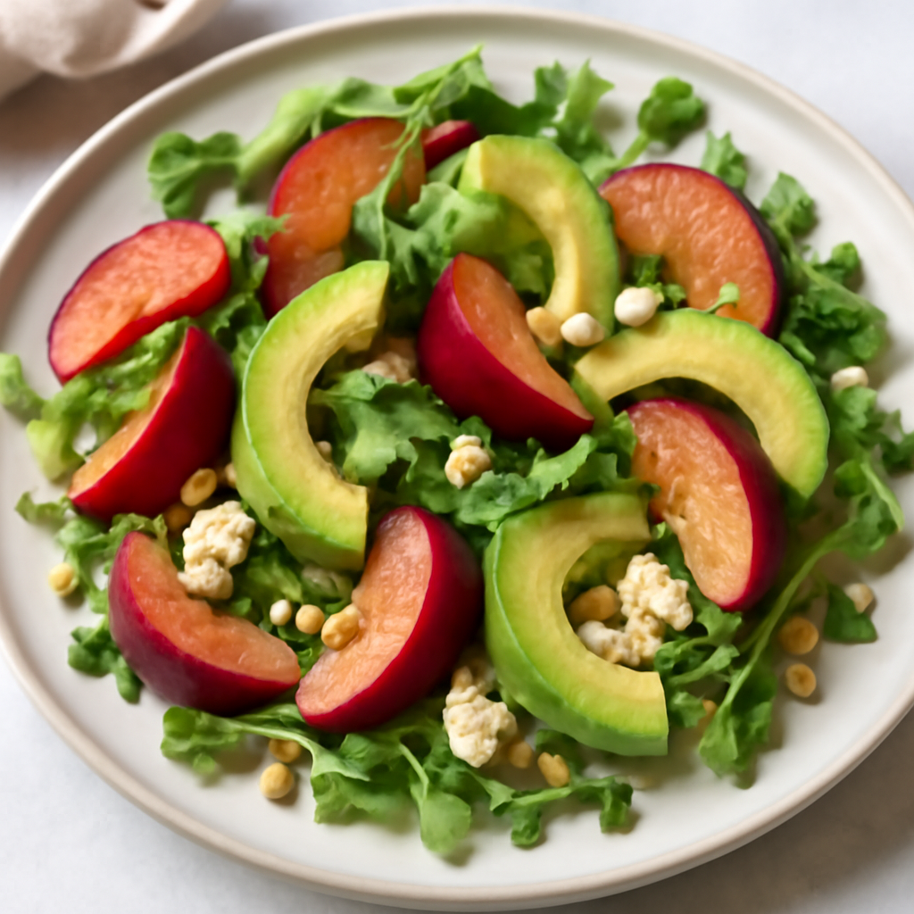 Insalata di prugne e avocado