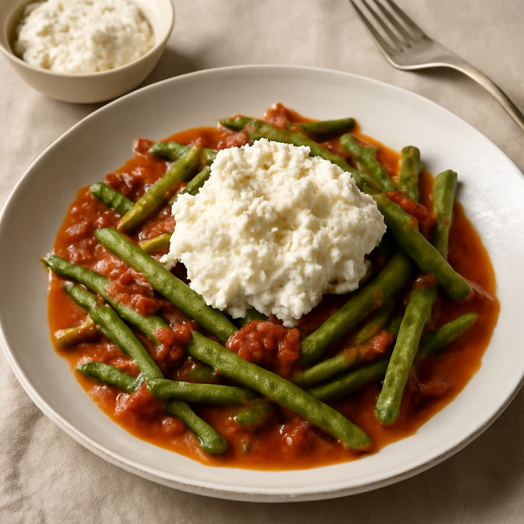 Fagiolini al pomodoro con ricotta