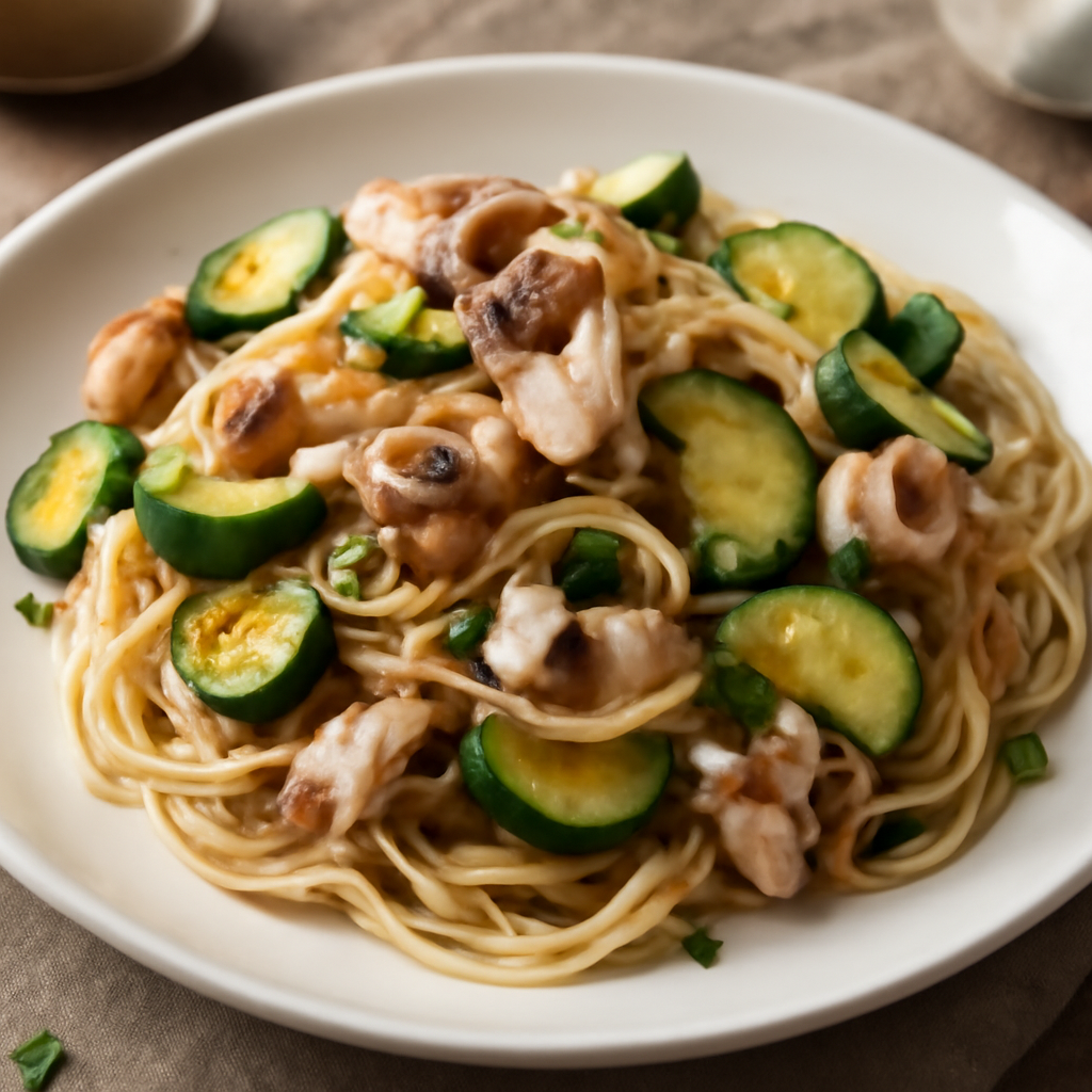 Pasta con seppie e zucchine