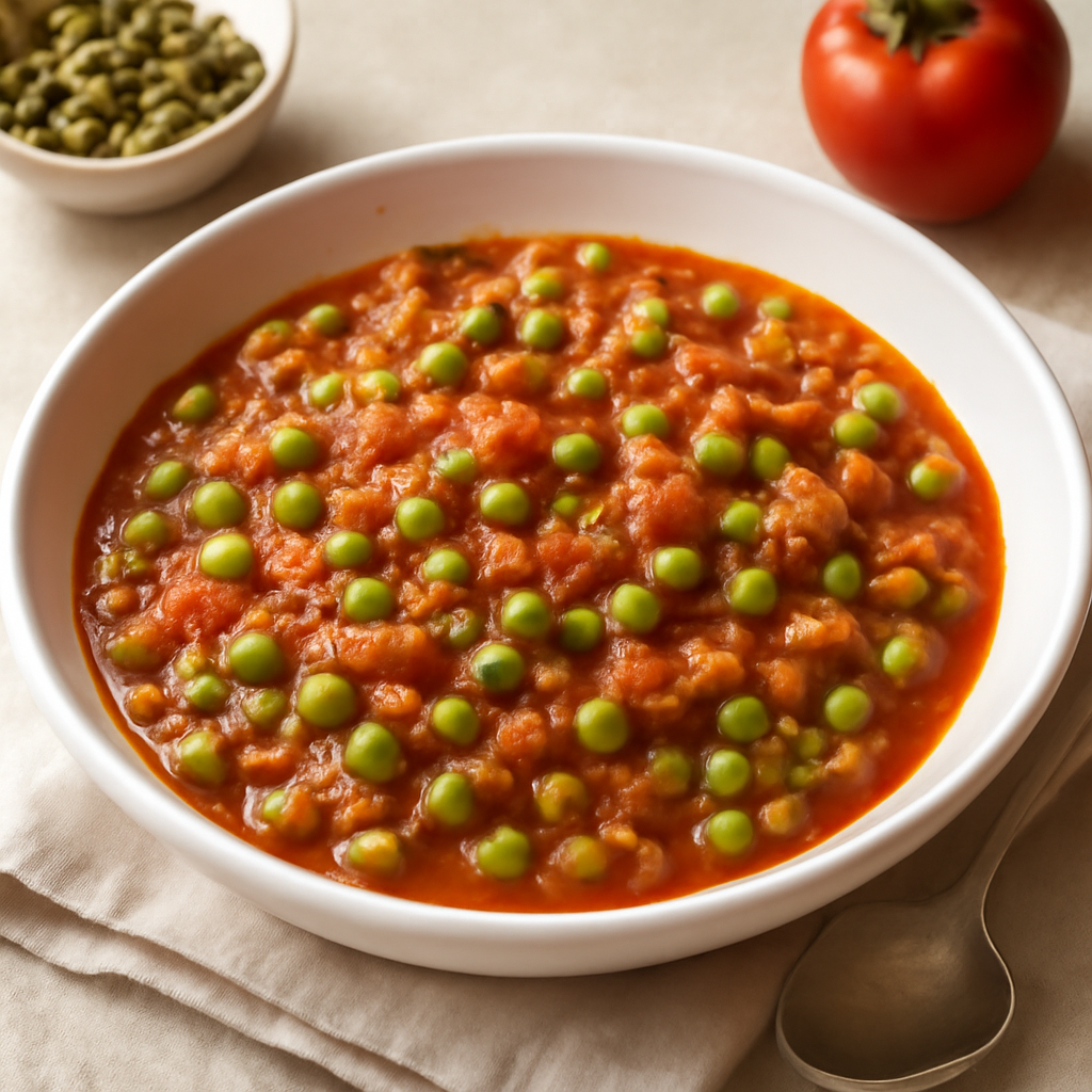Sugo di piselli e pomodoro