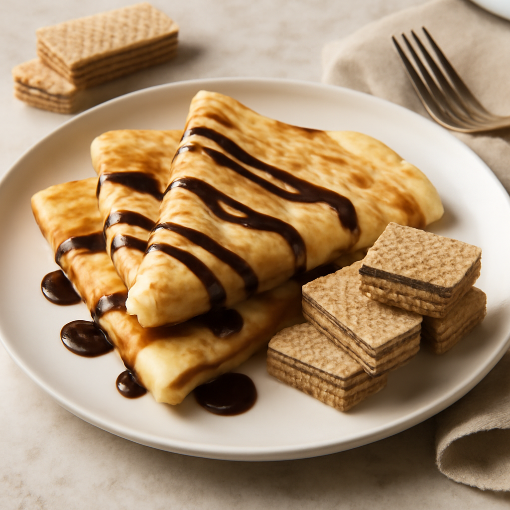 Foto di Crespelle dolci con wafer