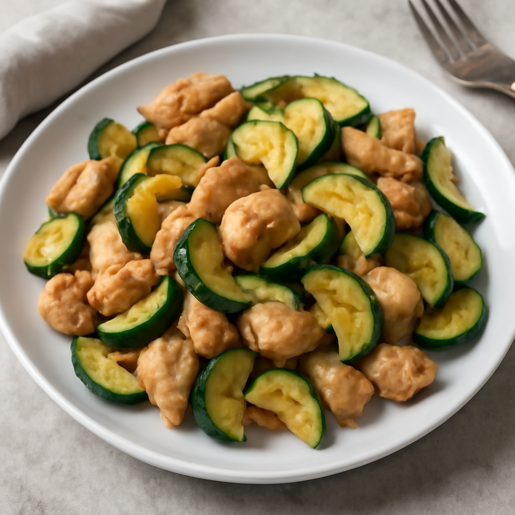 Pollo saltato con zucchine