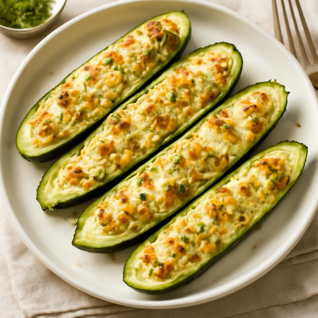 Zucchine ripiene di feta