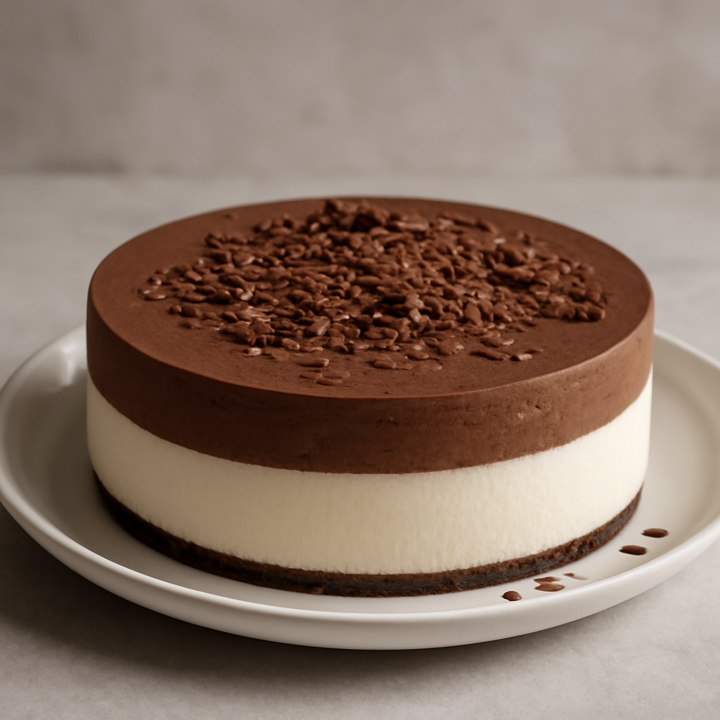 Cheesecake cotta doppio cioccolato senza base