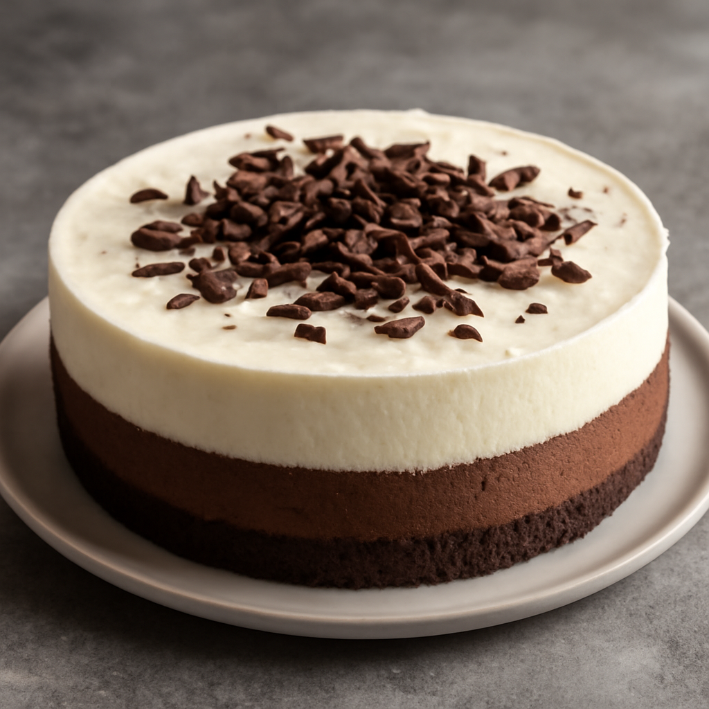 Cheesecake cotta al doppio cioccolato senza base