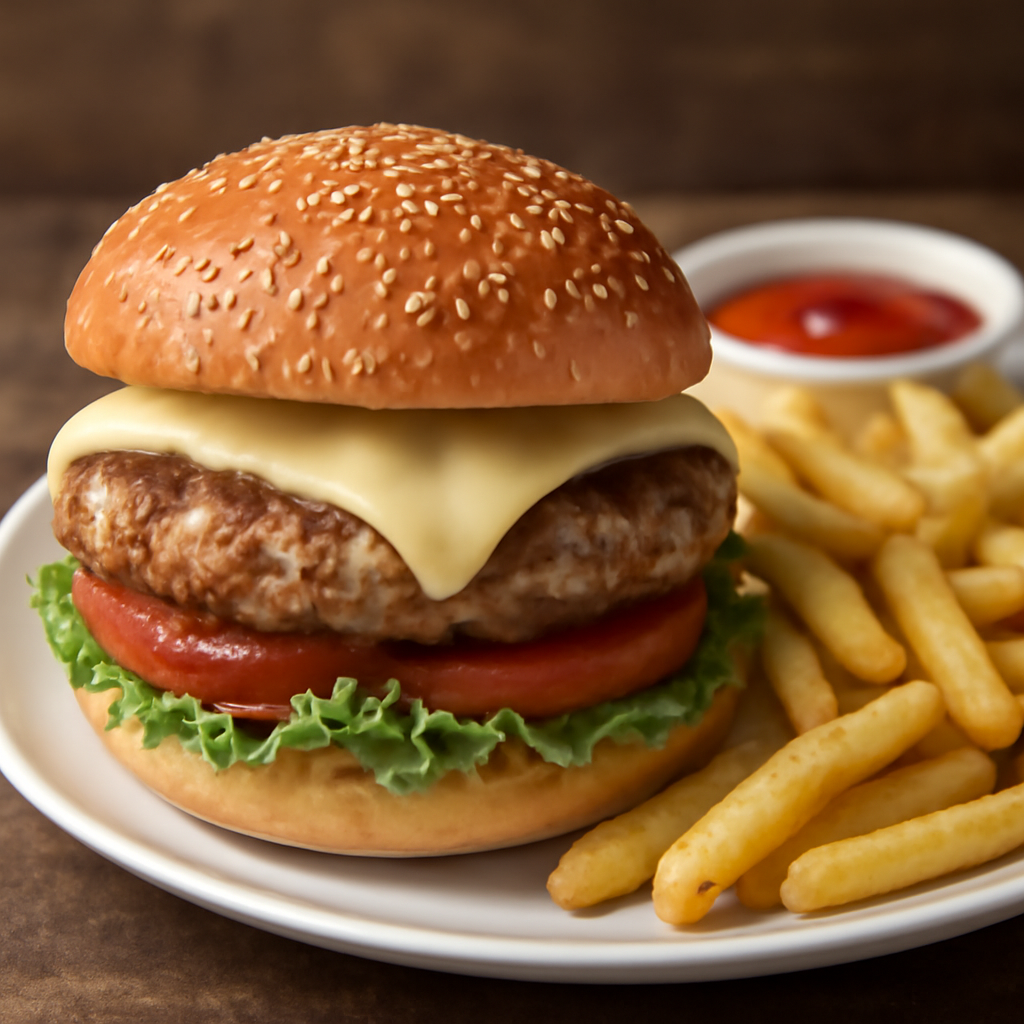 Hamburger di vitello con sottiletta