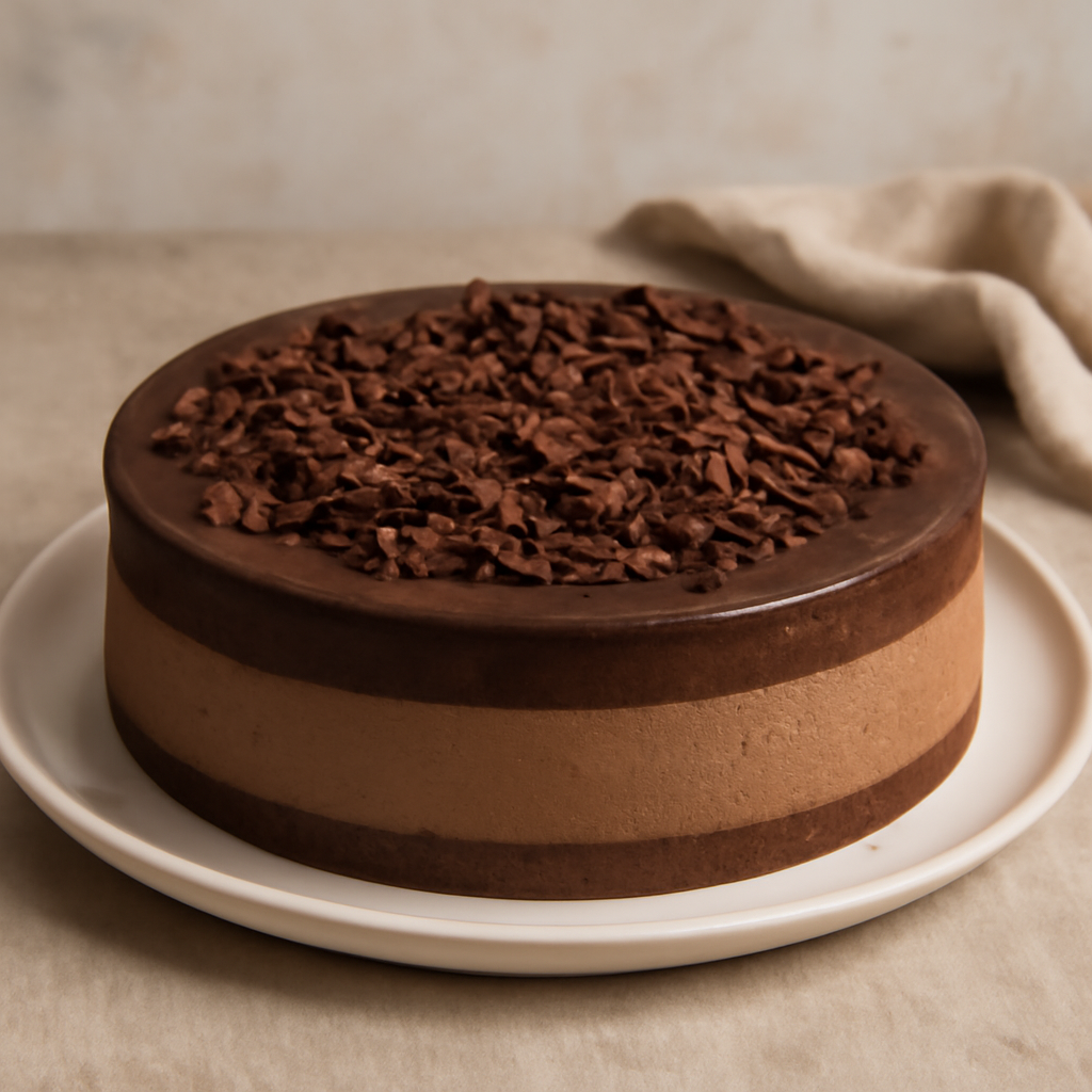 Cheesecake cotta al doppio cioccolato senza base