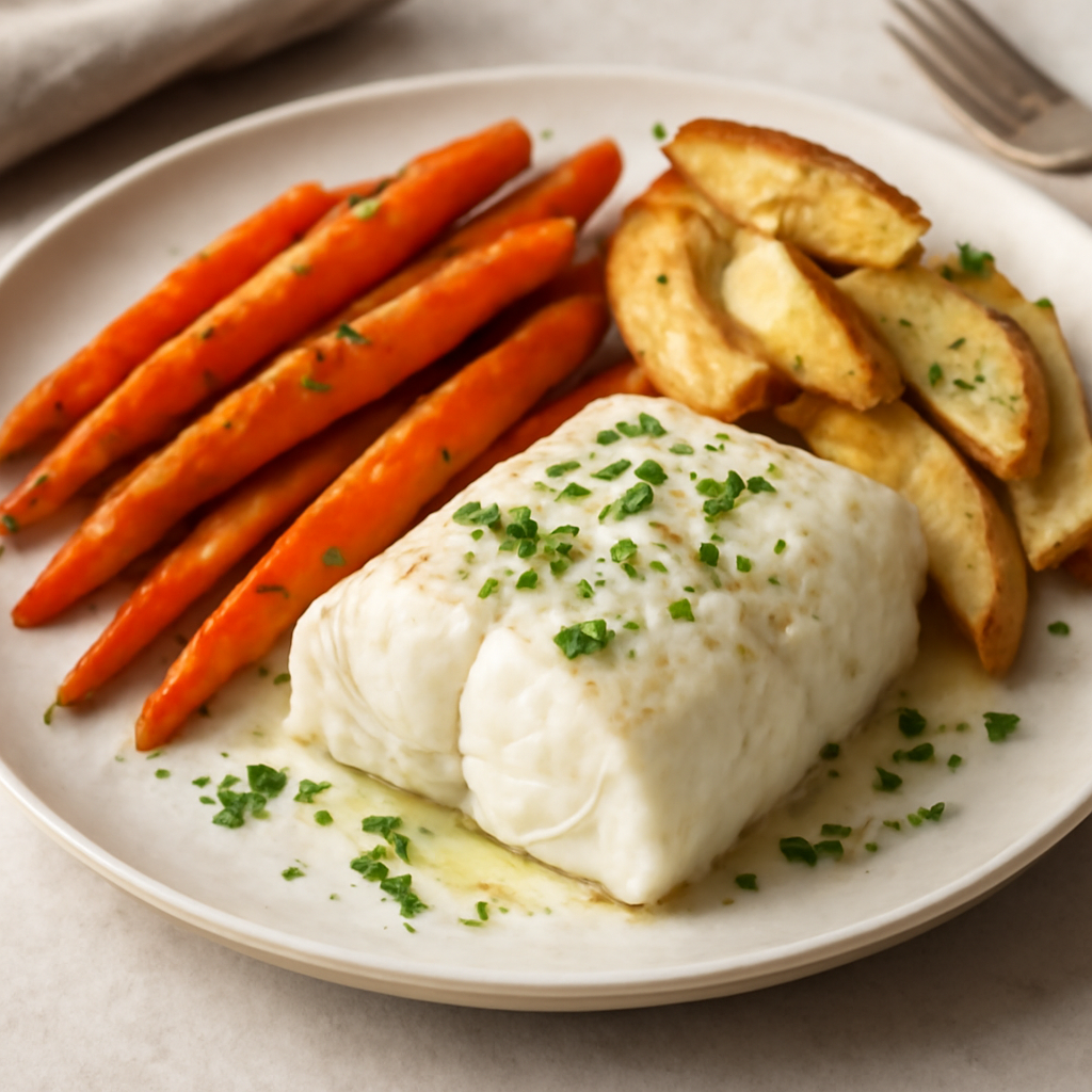 Merluzzo con carote e patate