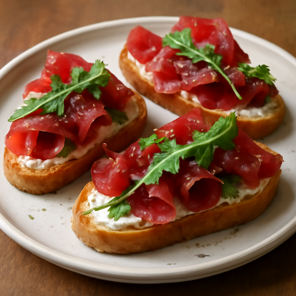 Crostini alla bresaola
