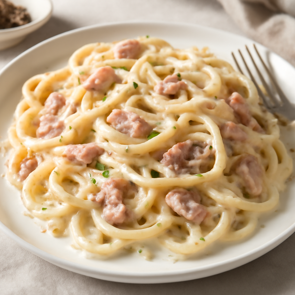 Pasta cremosa al prosciutto