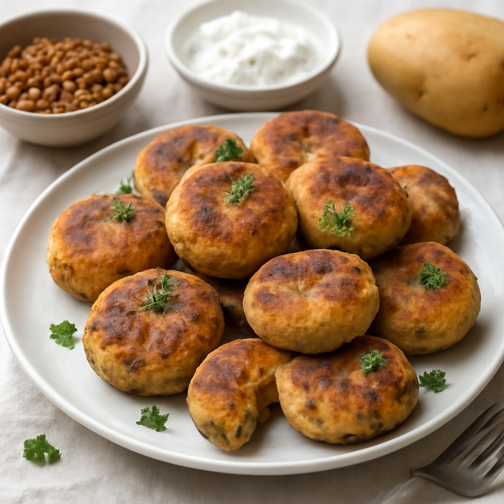 Polpette di lenticchie, patate e ricotta