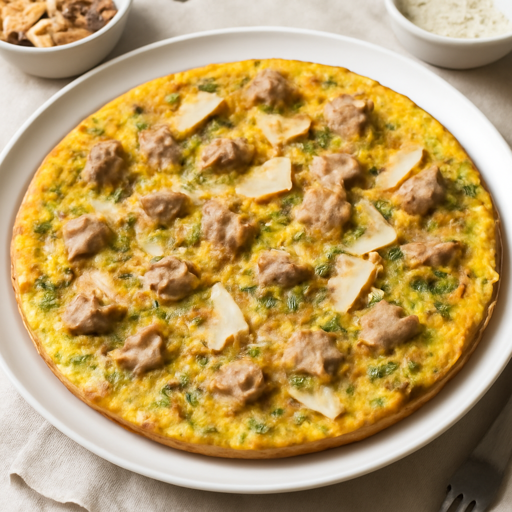 Frittata con tonno e parmigiano