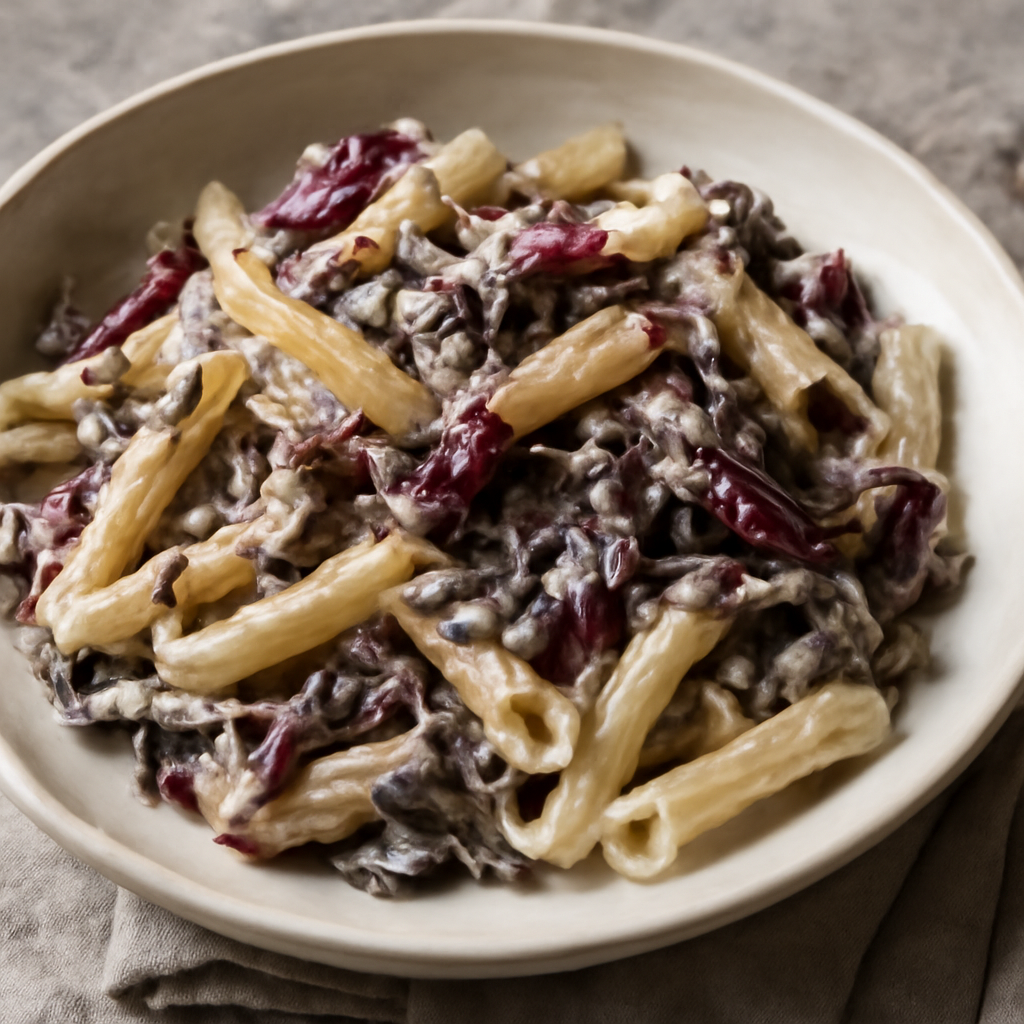 Pasta al radicchio e panna