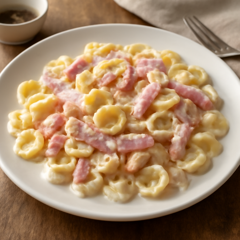 Pasta al prosciutto cotto e panna