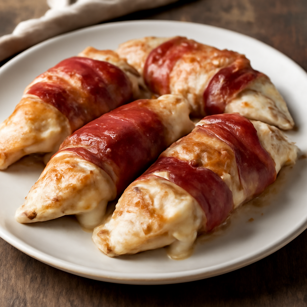 Fettine di petto di pollo con speck e provola