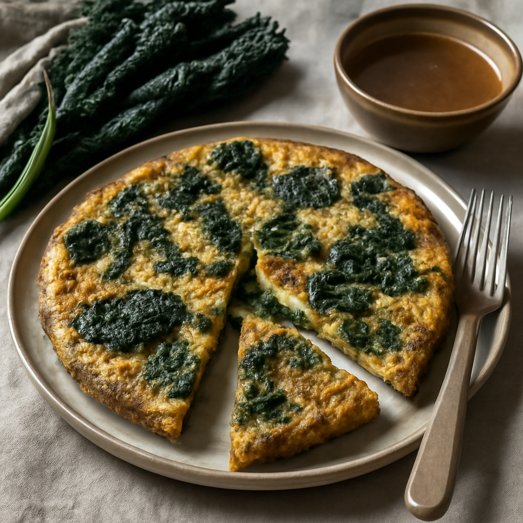 Frittata di cavolo nero al brodo di carne
