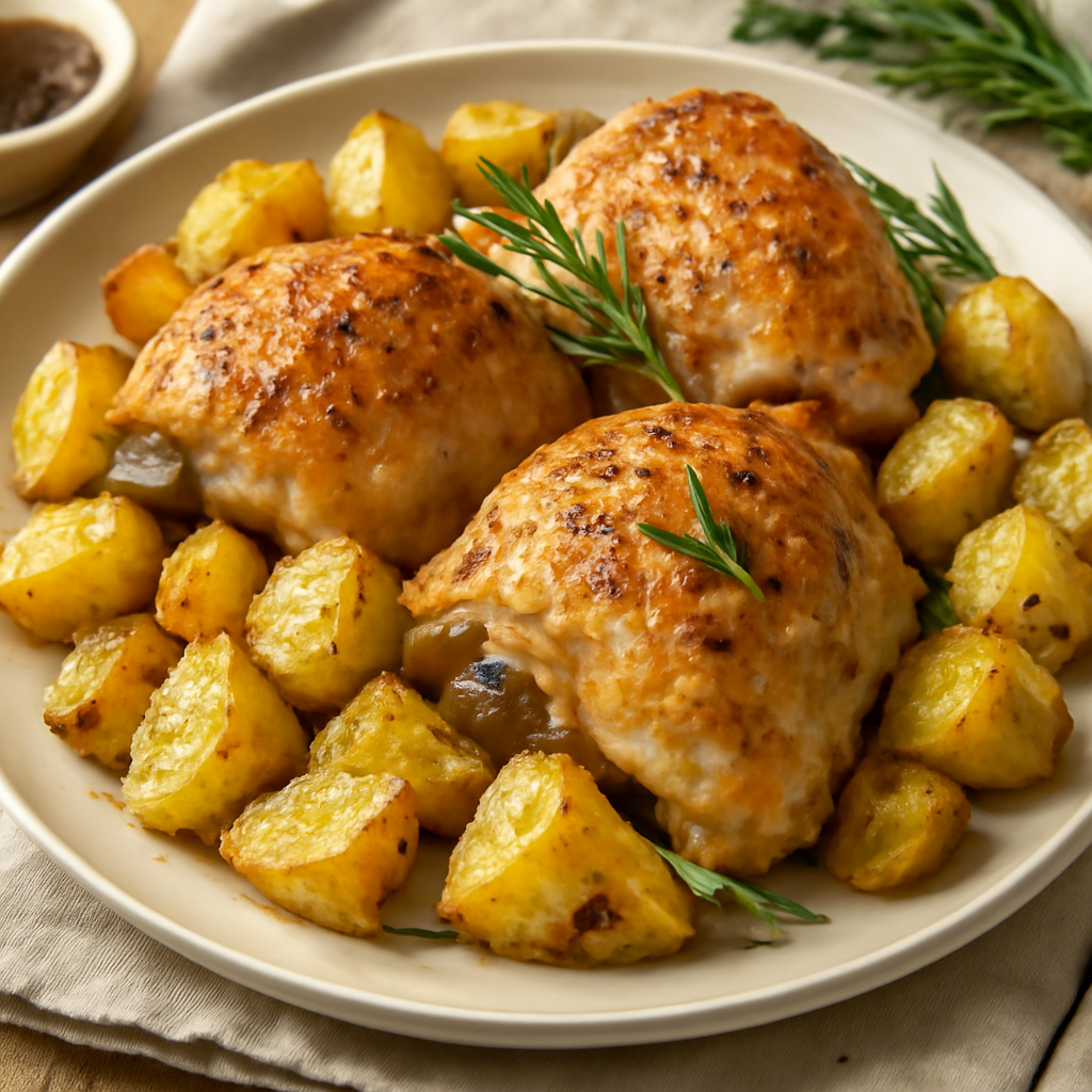 Pollo al rosmarino con patate