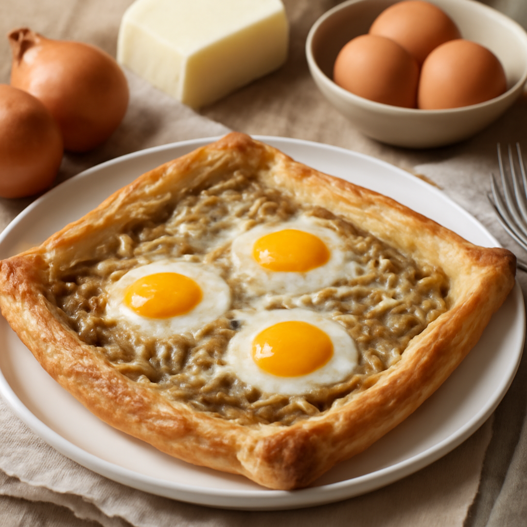 Sfogliata di cipolla, uova e pecorino