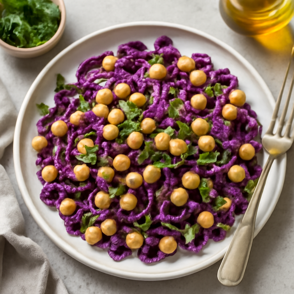 Insalata di ceci e cavolo rosso