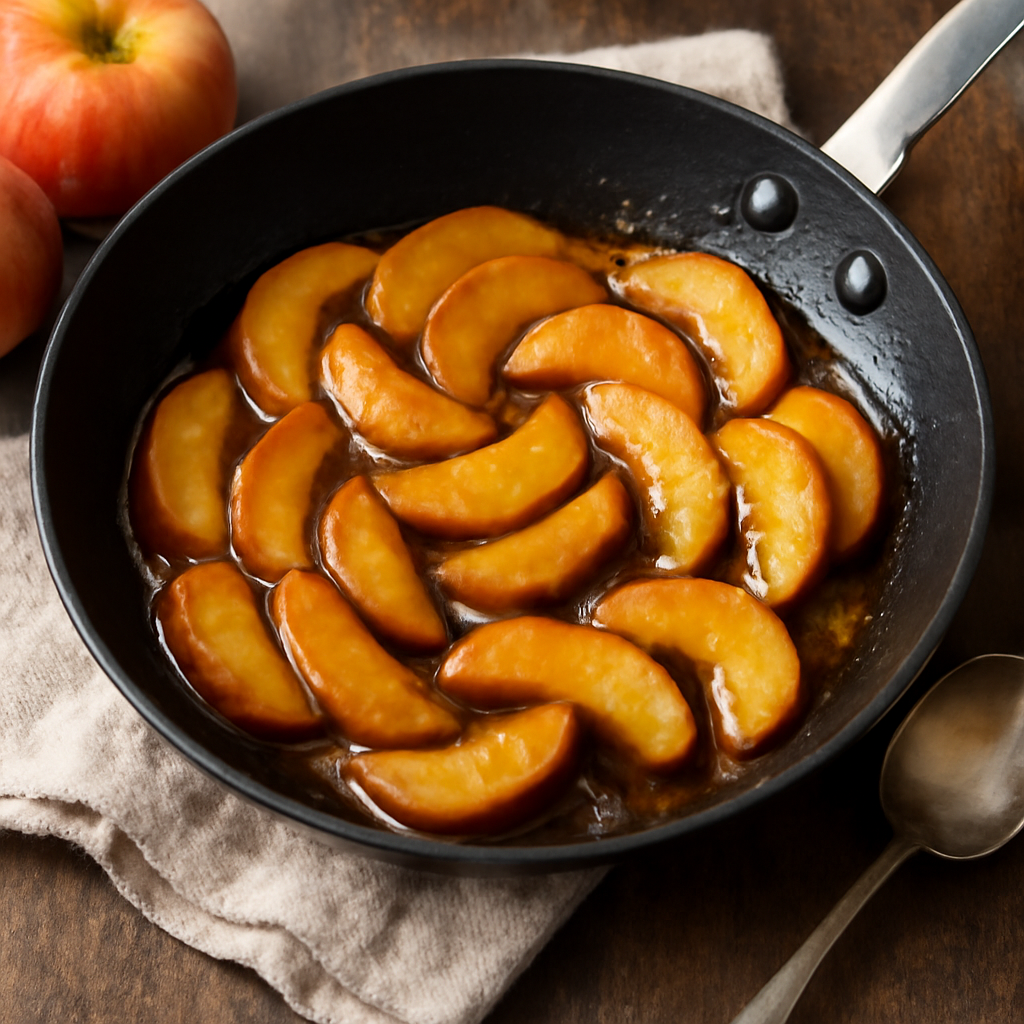 Mele caramellate in padella