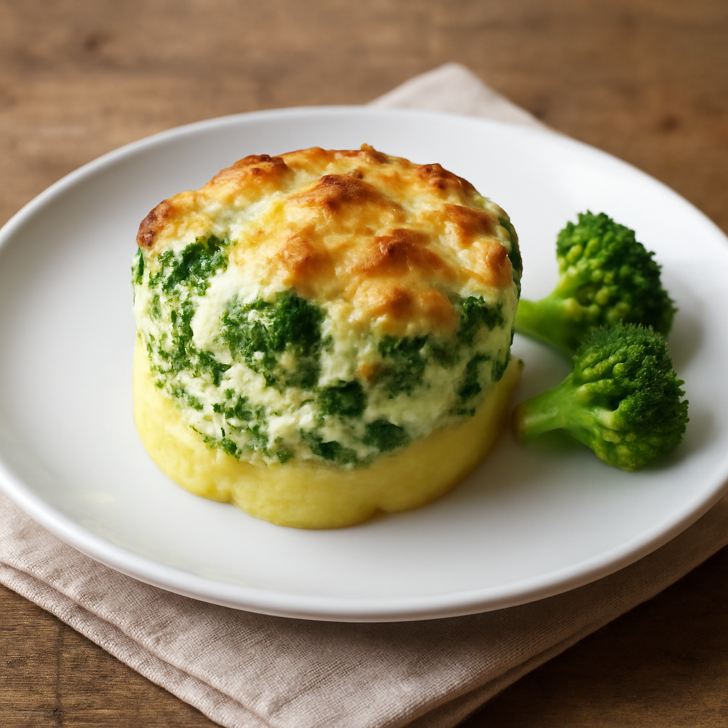 Tortino di patate, broccoli, scamorza e ricotta