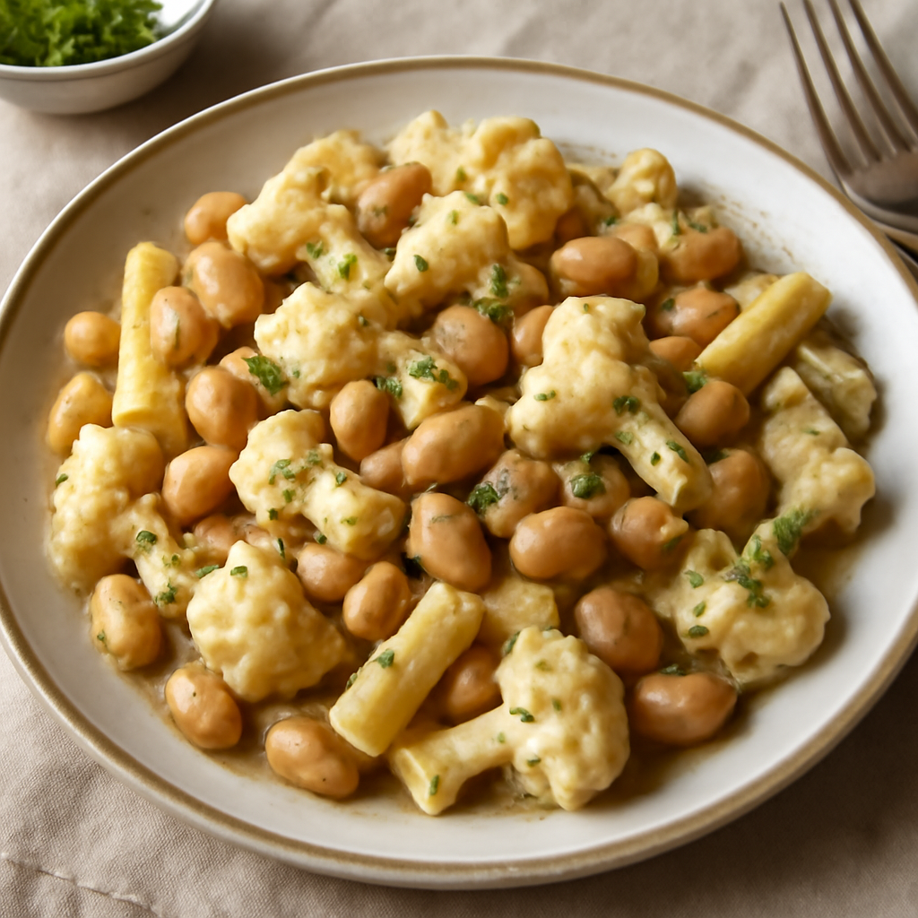 Pasta con cavolfiore e fagioli