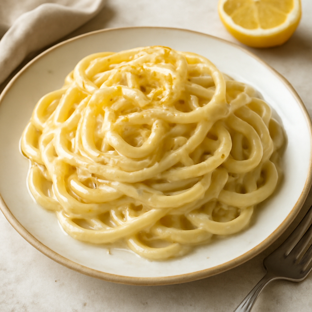 Pasta cremosa al burro e limone