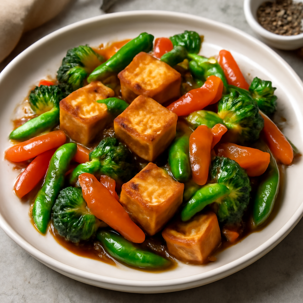 Tofu saltato con verdure