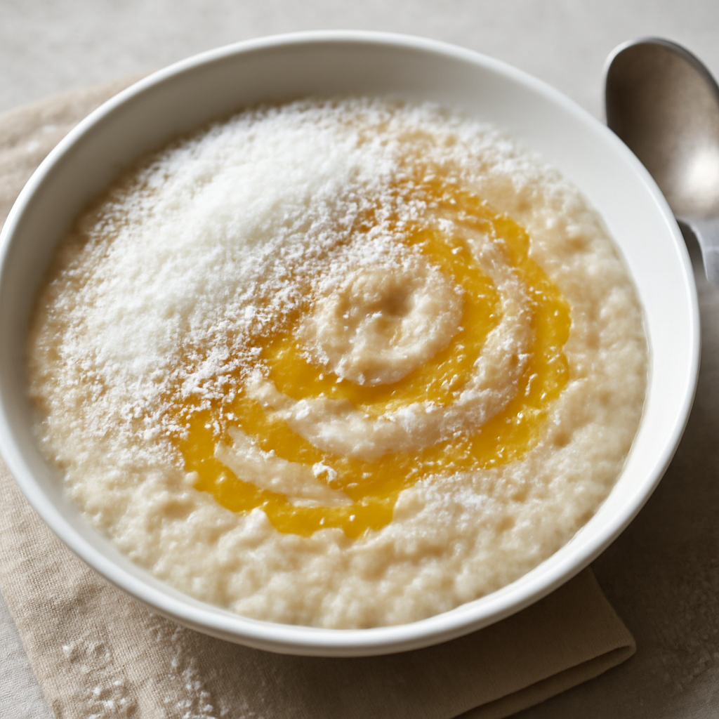 Porridge di avena con miele, cocco ed eritritolo