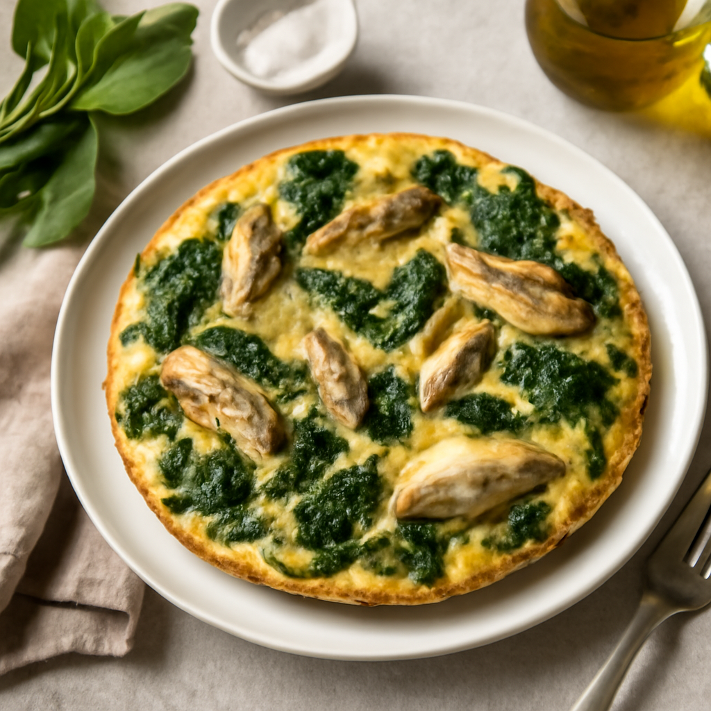 Frittata di sgombro e spinaci
