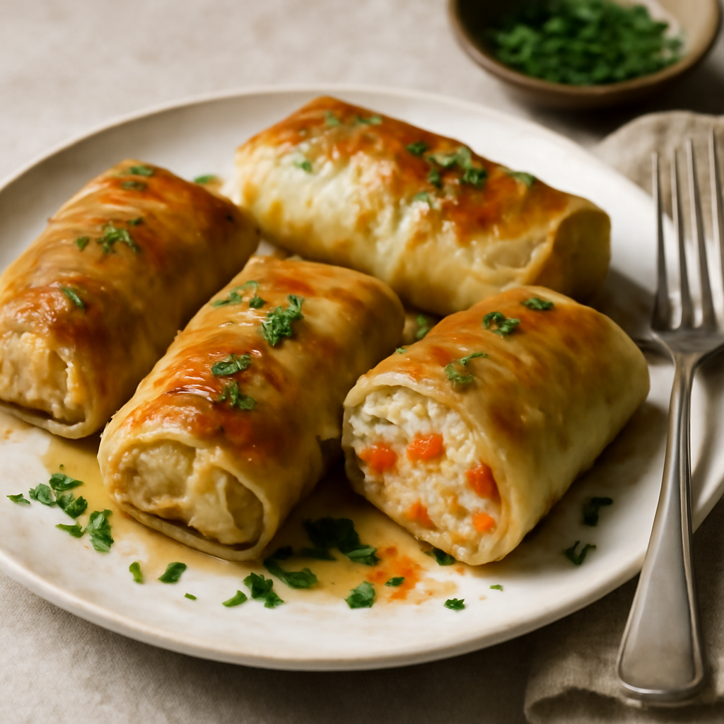 Involtini di riso con cavolo cappuccio e carote