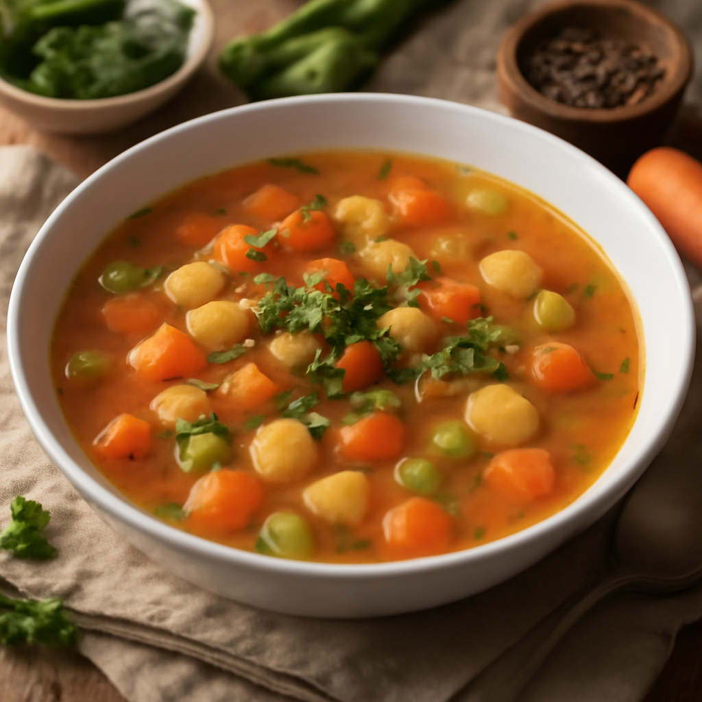 Zuppa di carote, sedano e patate