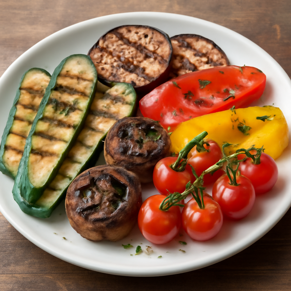 Verdure grigliate con pomodori pachino