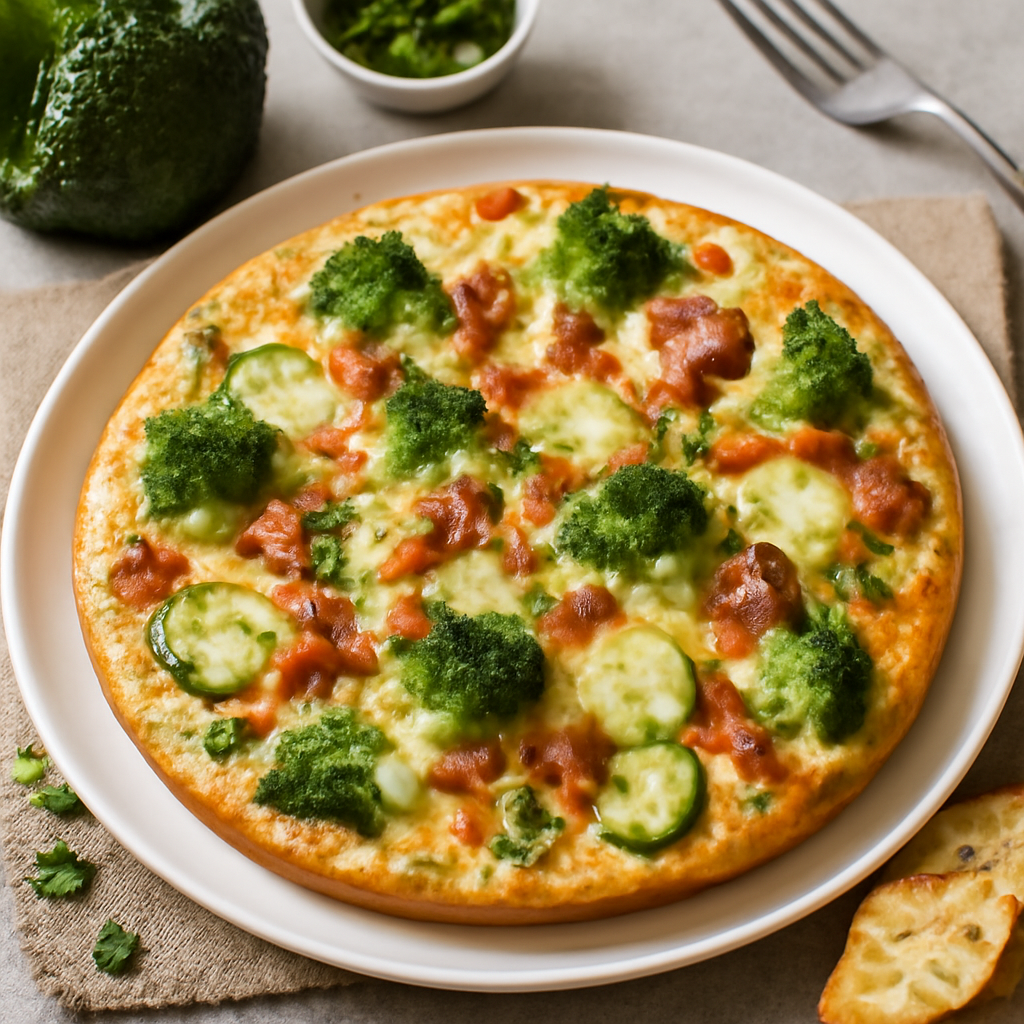 Frittata di verdure, pancetta e formaggi