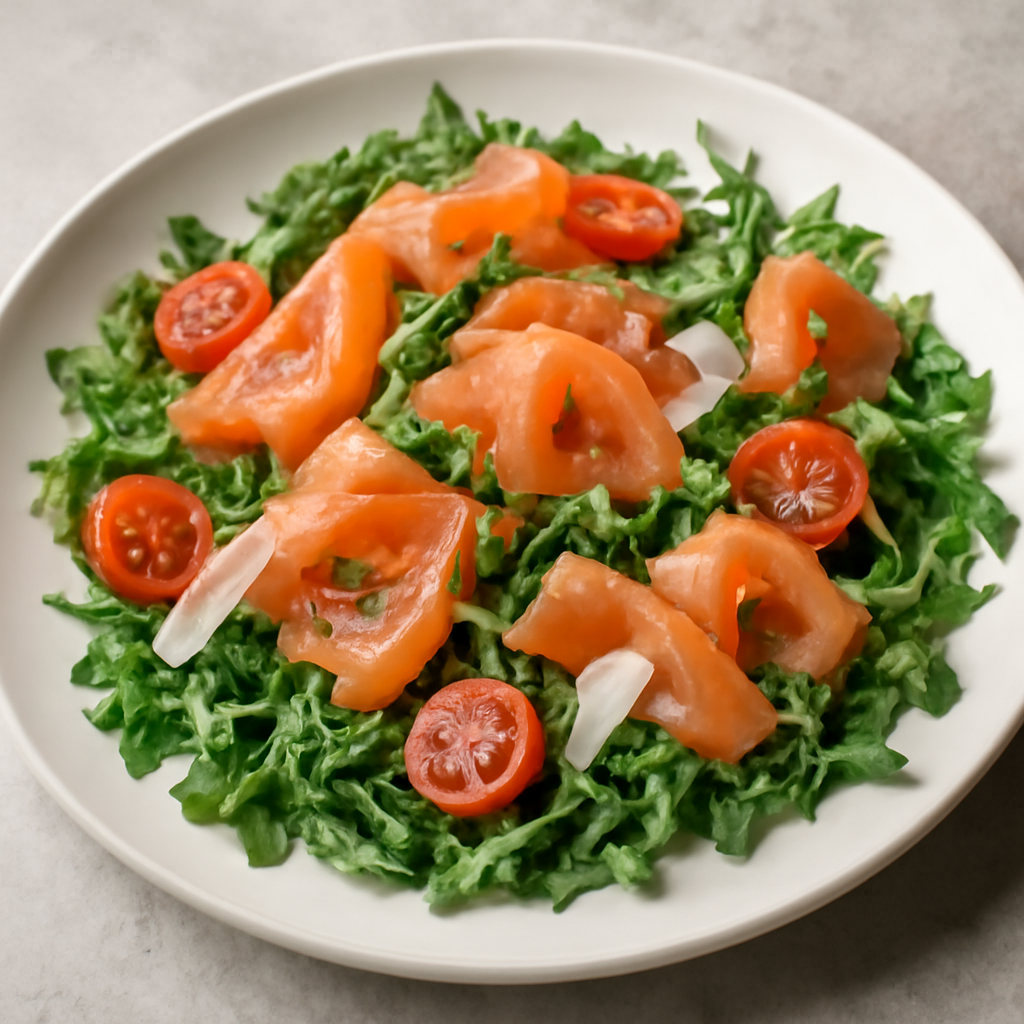 Insalata di salmone affumicato e rucola