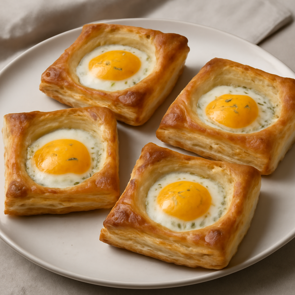 Foto di Sfogliatine di pasta sfoglia con uovo