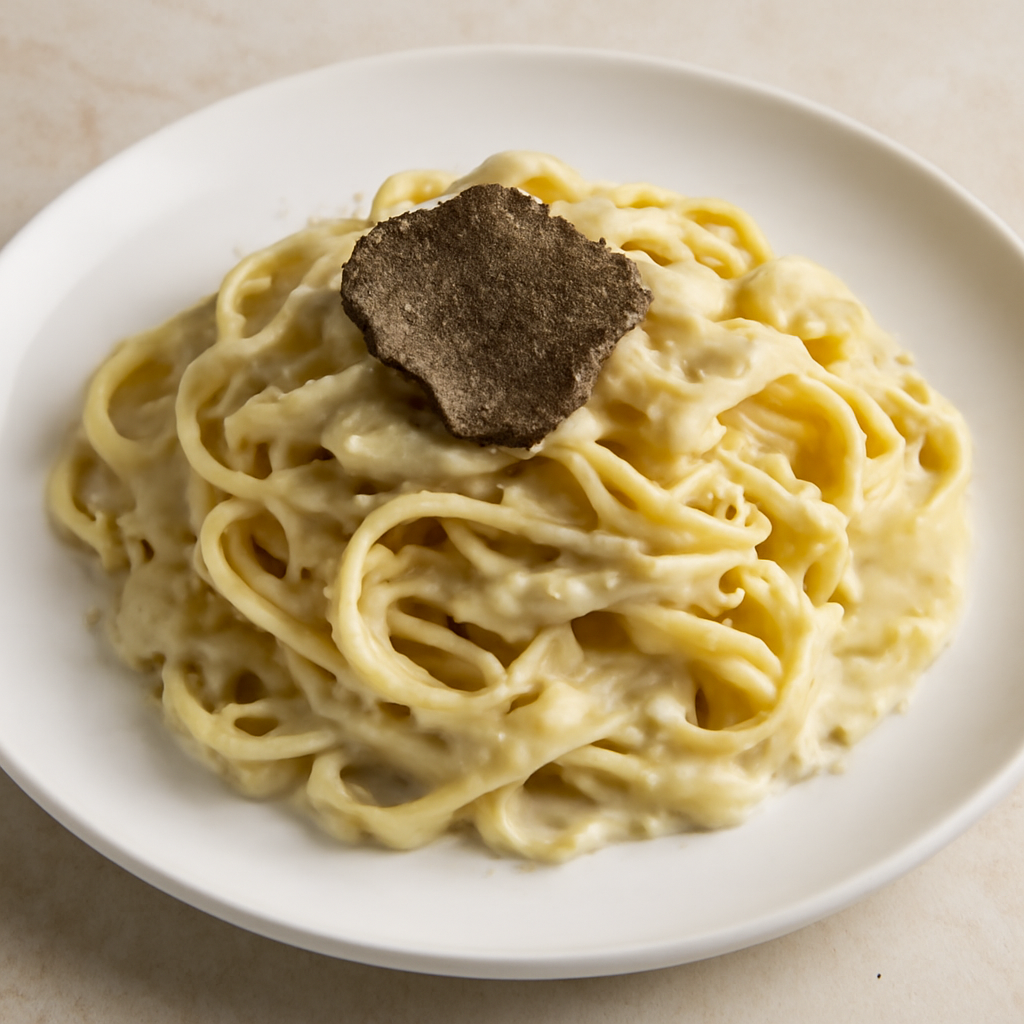 Foto di Tagliatelle alla crema di tartufo e panna