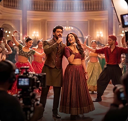 Bollywood style dance performance