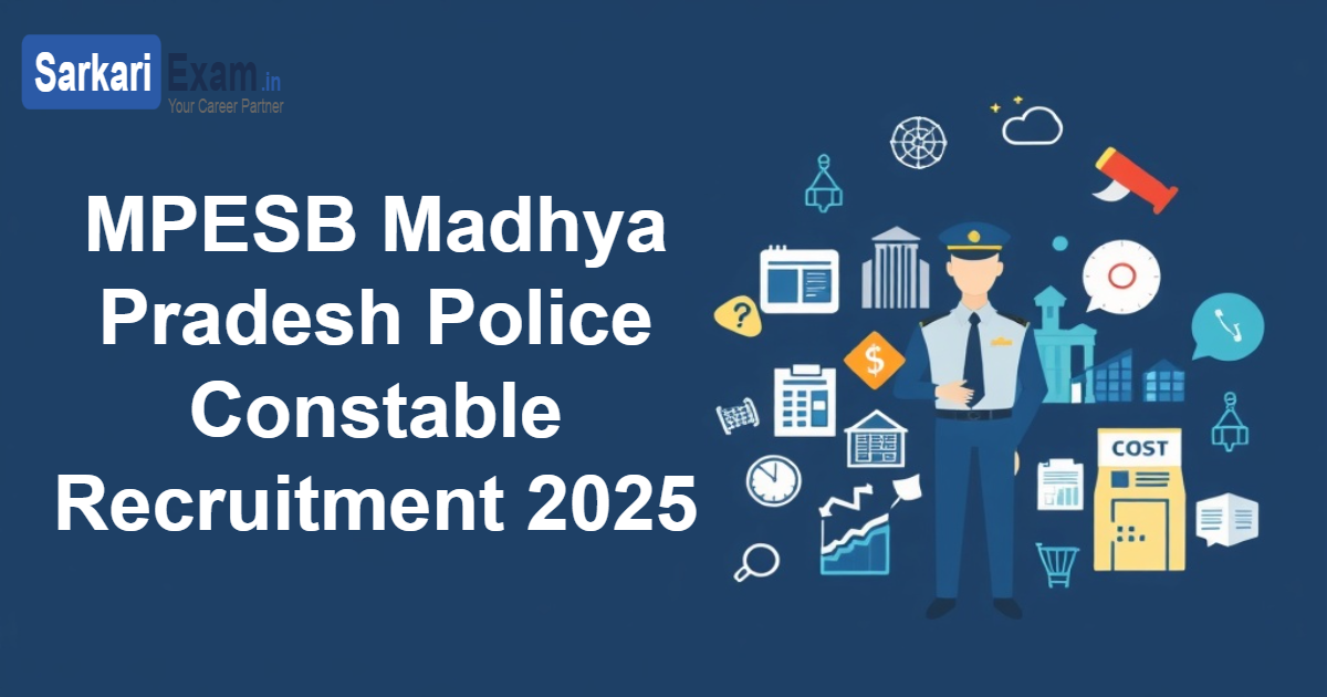 MPESB Madhya Pradesh Police Constable Recruitment 2025