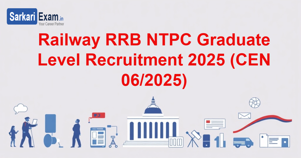 Railway RRB NTPC Graduate Level Recruitment 2025 (CEN 06/2025)