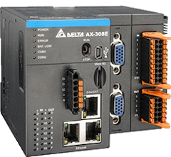 Controlador Lógico Programável  de Movimento AX-3 base em Codesys - Modelo AX com 16 Entradas, 8 Saídas Digitais a Transistor PNP e Alimentação 24Vdc - Protocolo EtherCAT para controle de 4 Servos ASD-A2/B3/A3